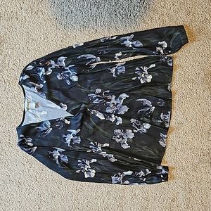 Long sleeve floral blouse